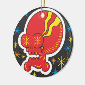 Rode huid keramisch ornament (Links)