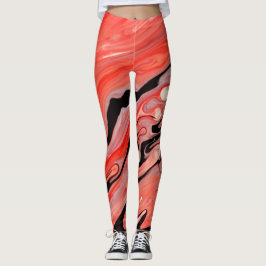 rode huid leggings