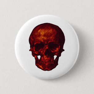 Rode huid ronde button 5,7 cm