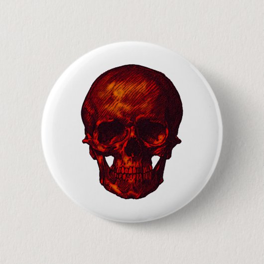Rode huid ronde button 5,7 cm (Voorkant)