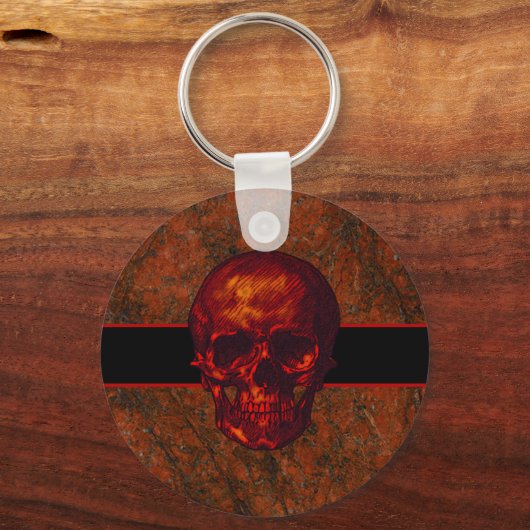 Rode huid sleutelhanger (Voorkant)