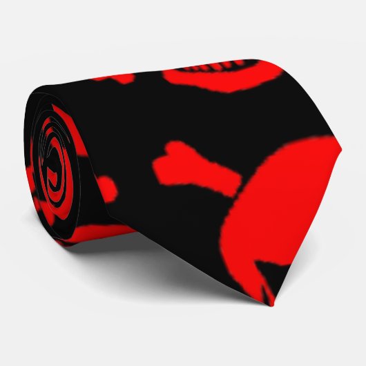 Rode huid stropdas (Opgerold)