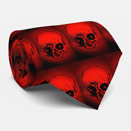 Rode huid stropdas (Opgerold)