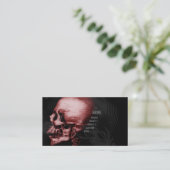 Rode huid visitekaartje (Staand voorkant)