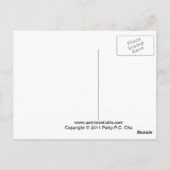 Rode huis in de winter briefkaart (Achterkant)