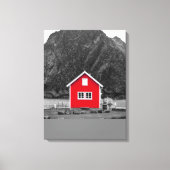 Rode Huis kleur Pop Canvas Afdruk (Voorkant)
