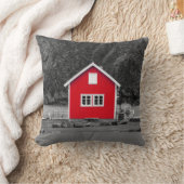 Rode Huis kleur Pop Kussen (Deken)