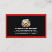 Rode Huis Lijst Handyman Gereedschap Visitekaartje (Achterkant)