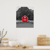 Rode Huis Poster (Keuken)