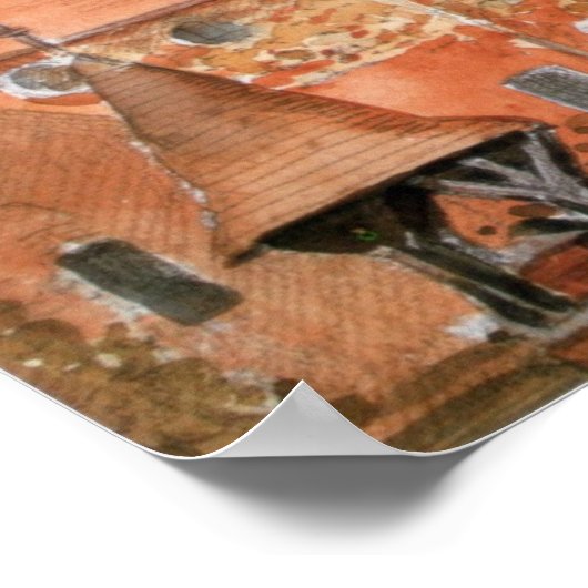 Rode Huis Poster (Hoek)