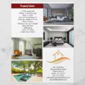 Rode huis te koop vastgoedlijst 2-zijdig flyer (Achterkant)