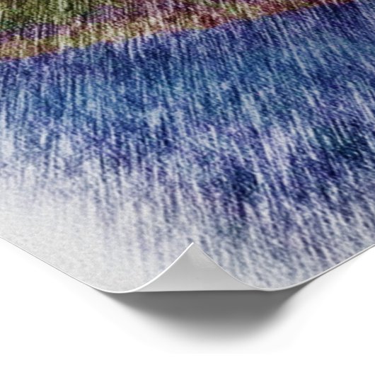 rode Huis tekening Poster (Hoek)