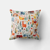 Rode huizen en huizen schattig papier blad kussen (Achterkant)