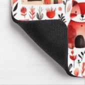 Rode huizen en huizen schattig papier blad muismat (Hoek)