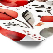 Rode huizen en huizen schattig papier blad perfect poster (Hoek)