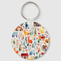 Rode huizen en huizen schattig papier blad