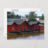 Rode huizen in Porvoo, Finland Briefkaart (Voorkant / Achterkant)