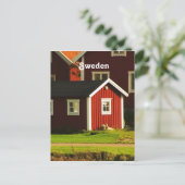 Rode huizen in Zweden Briefkaart (Staand voorkant)