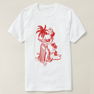 Rode Hula Meisje T-shirt