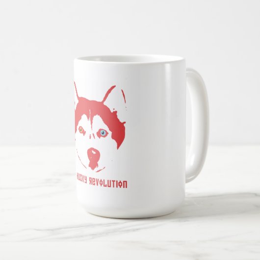 Rode Husky Revolution Mok (Voorkant rechts)