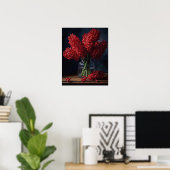 Rode Hyacint Flowers Art Print Poster (Thuiskantoor)