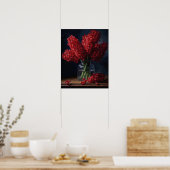 Rode Hyacint Flowers Art Print Poster (Keuken)