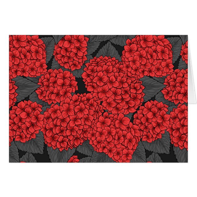 Rode hydrangea (Voorkant Horizontaal)