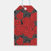 Rode hydrangea cadeaulabel (Voorkant)