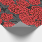 Rode hydrangea cadeaupapier (Hoek)