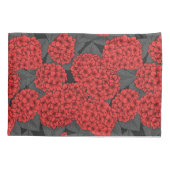 Rode hydrangea kussensloop (Achterkant-Links)