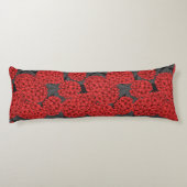 Rode hydrangea lichaamskussen (Achterkant)