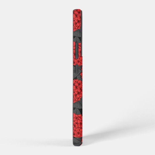 Rode hydrangea samsung galaxy hoesje (Rechterkant)