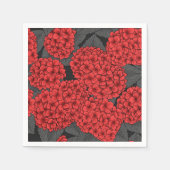 Rode hydrangea servet (Voorkant)