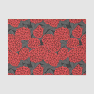 Rode hydrangea tissuepapier