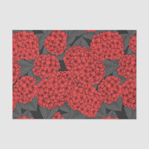 Rode hydrangea tissuepapier