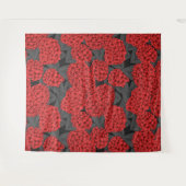 Rode hydrangea wandkleed (Voorkant (horizontaal))