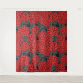 Rode hydrangea wandkleed (Voorkant)