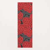 Rode hydrangea yogamat (Voorkant)