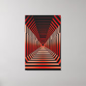 Rode hypnotische illusies canvas afdruk (Voorkant)