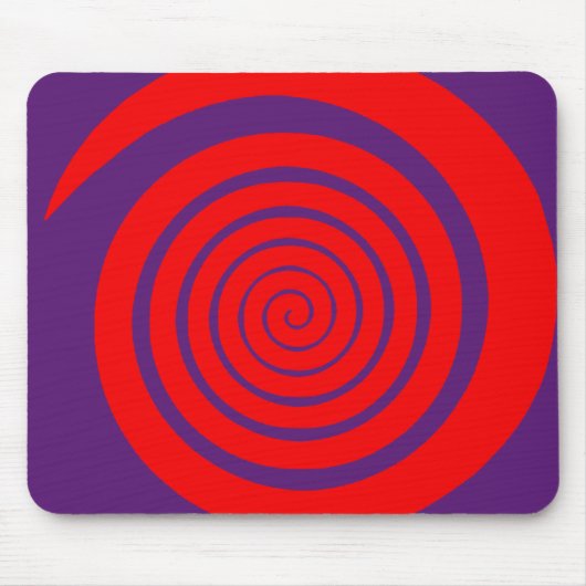 rode hypnotische spiraal afbeelding muismat (Voorkant)