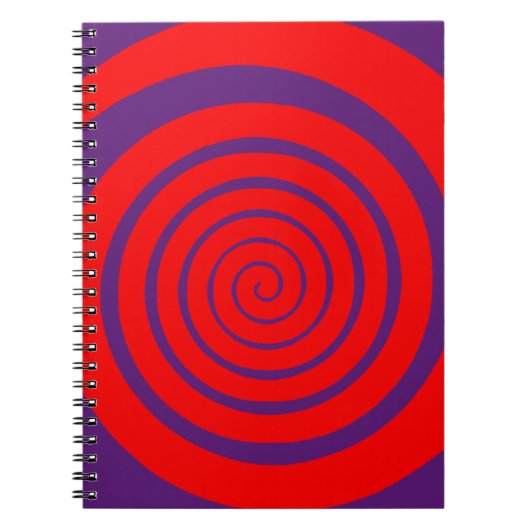 rode hypnotische spiraal afbeelding notitieboek (Voorkant)