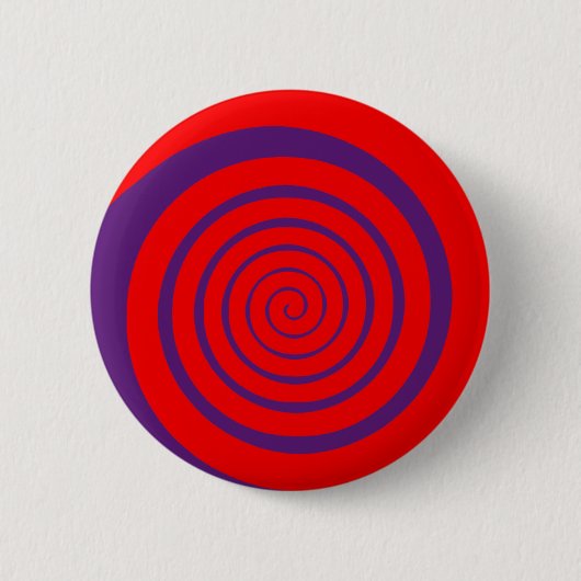 rode hypnotische spiraal afbeelding ronde button 5,7 cm (Voorkant)