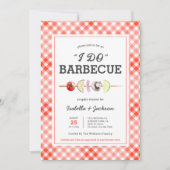 Rode I DO BBQ Barbecue Trouw Bruiloft Uitnodiging (Voorkant)