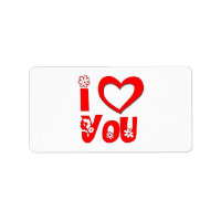 Rode I Love You-boekenlegger-boeklabels