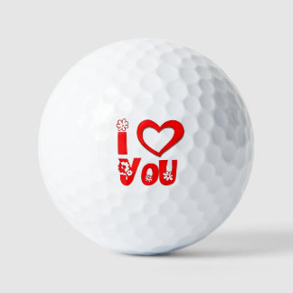 Rode I Love You Minimalistische Hart Golfballen