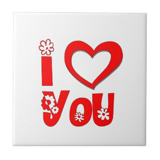 Rode I Love You Minimalistische Hart Keramische Te Tegeltje