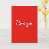 Rode I Love You Script Valentijnskaart Kaart (Gele Bloem)