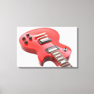 RODE ICONISCHE ELEKTRISCHE GITAAR 16x24 Canvas Afdruk