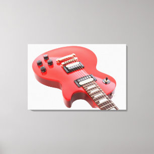 RODE ICONISCHE ELEKTRISCHE GITAAR 24x36 Canvas Afdruk