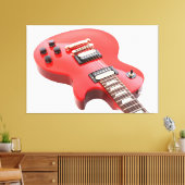 RODE ICONISCHE ELEKTRISCHE GITAAR 40x60 Canvas Afdruk (Insitu (Woonkamer))